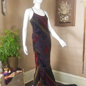 Velvet Burnout Maxi Slip Dress Betsey Johnson